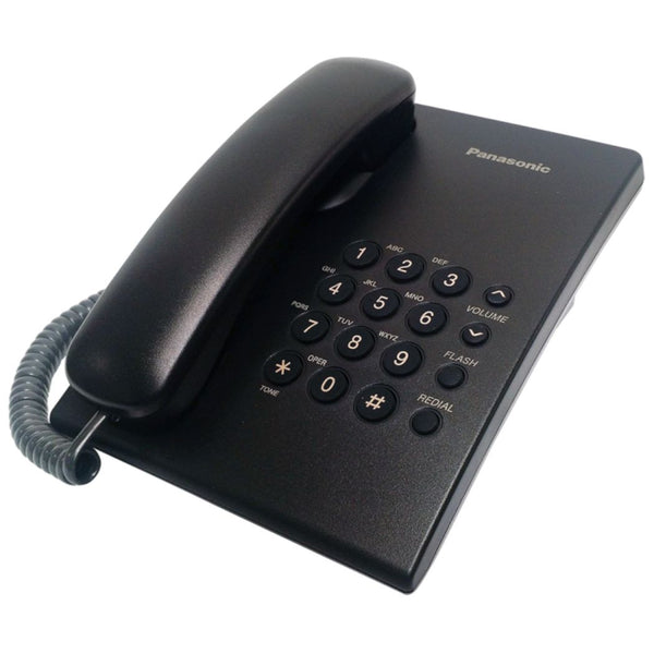 Teléfono Alámbrico Panasonic KX-TS500MEB Negro Básico Control Volumen
