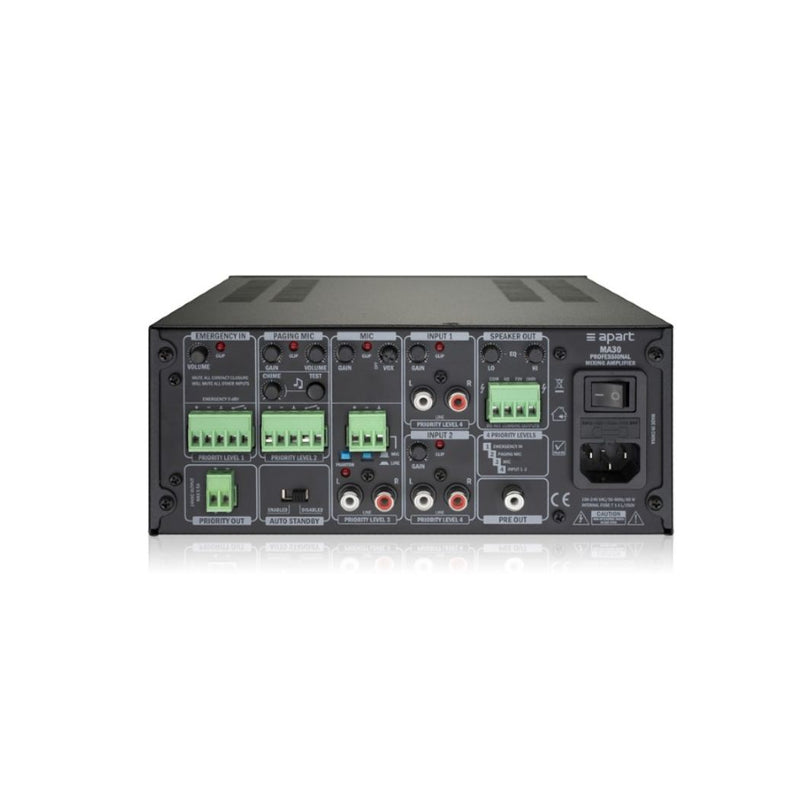 Amplificador APART MA30 70-100V/30W/8 Ohms/1 Zona