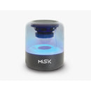 Bocina Bluetooth portátil MISIK MS237 con luces LED RGB, cubierta de acrílico, función manos libres y sistema TWS para conectar dos bocinas entre sí.