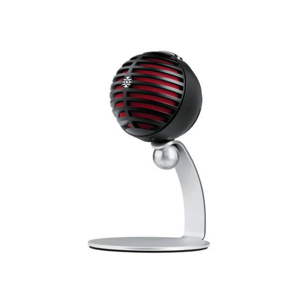 Micrófono para Podcast SHURE MV5-B-DIG Streaming/Condensador/Cardioide/Negro-Rojo