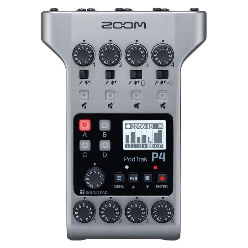 Grabadora de Audio ZOOM P4 4 entradas XLR/4 salidas audífonos/SDXC de hasta 512 GB