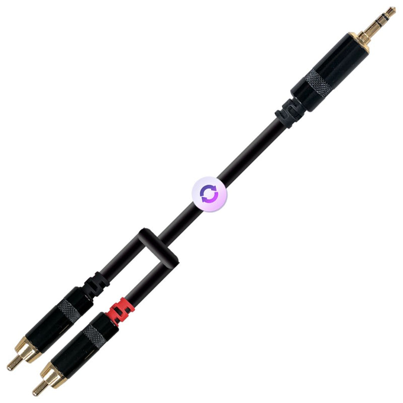 Cable Plug 3.5 Estéreo a 2 RCA XSS RH-EY001 1.5M Negro/1.5M