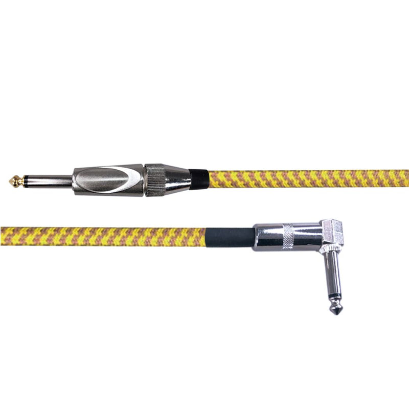Cable para instrumentos XSS SC123 Amarillo/6.3" a 6.3"/3M