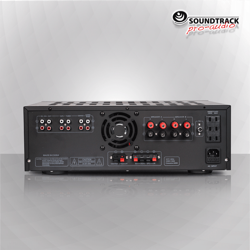 Amplificador estéreo SOUNDTRACK STA-3700 USB SD FM 120W