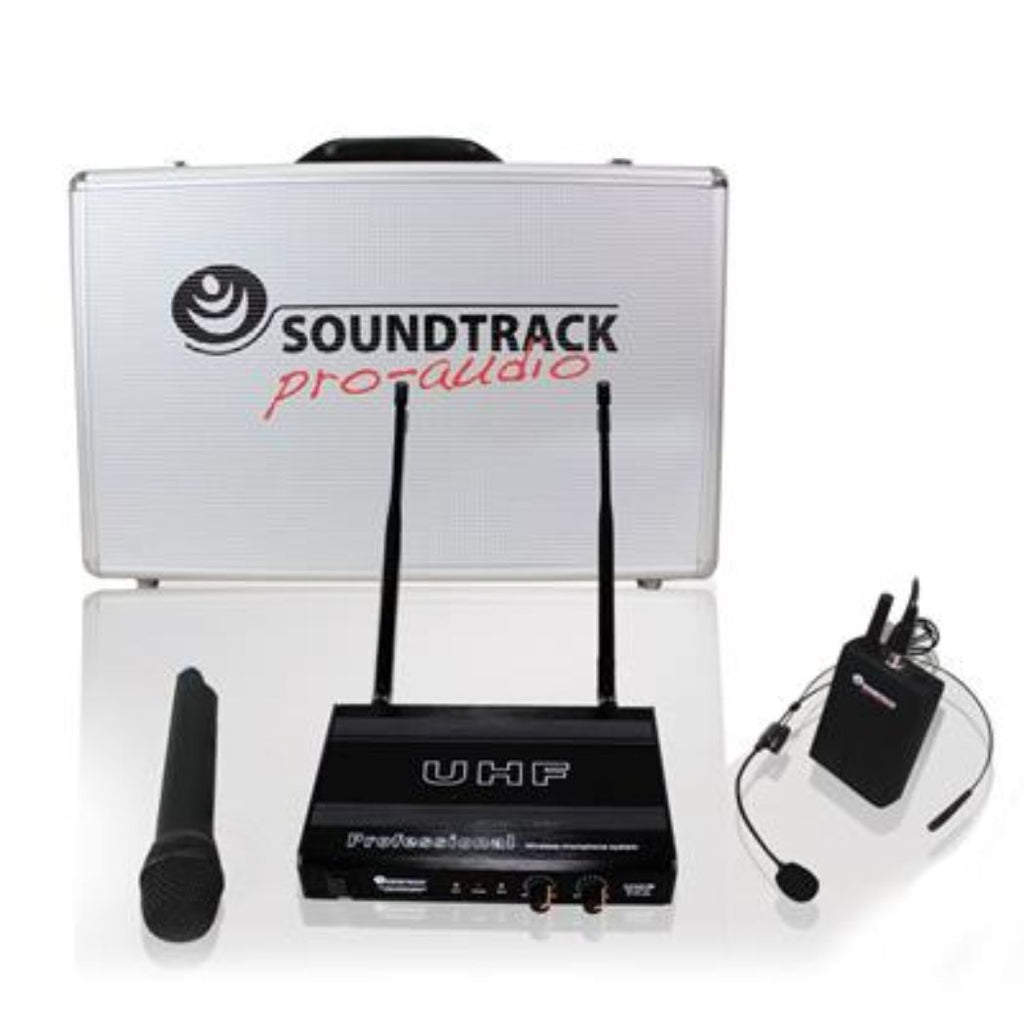 Microfono Inalambrico Uhf Diadema Solapa Soundtrack Stw868hu - $ 1,541