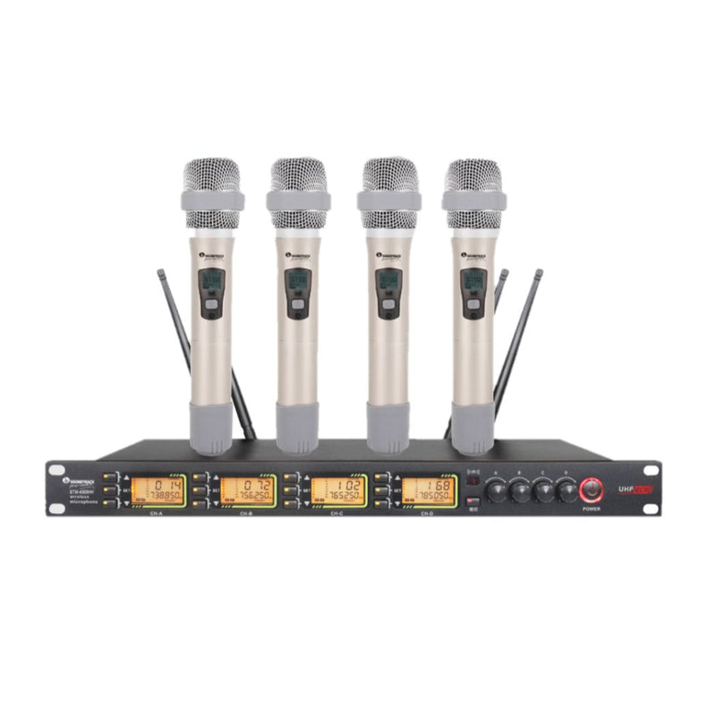 Sistema de micrófono inalámbrico Soundtrack STW-4000HH Frecuencias Variables UHF