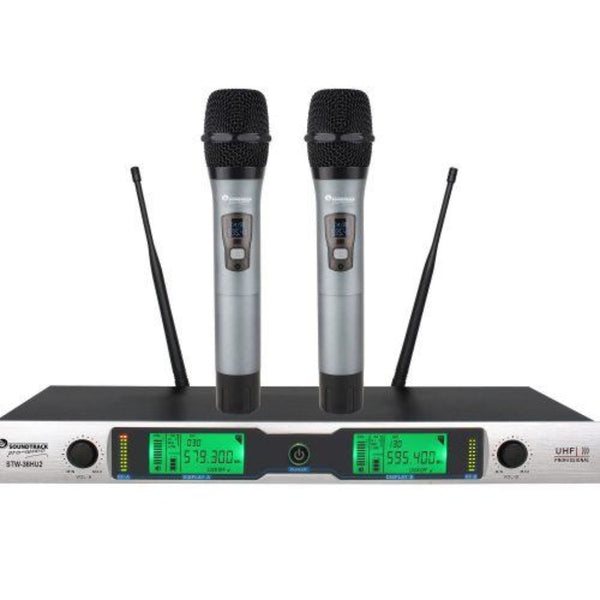 Micrófonos inalámbricos SOUNDTRACK STW-36HU2 Frecuencias Fijas / 2 Canales