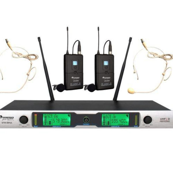 Micrófonos SoundTrack STW-36HUL 2 Micrófonos de solapa/2 Micrófonos diadema