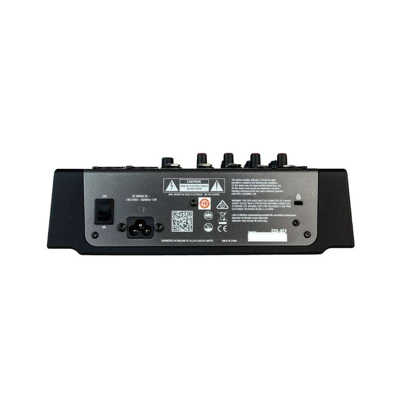 Mezcladora Analógica ALLEN&HEATH ZED-6FX Negro/Compacto/6 entradas con FX